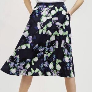BANANA Republic Bold Floral Midi Skirt